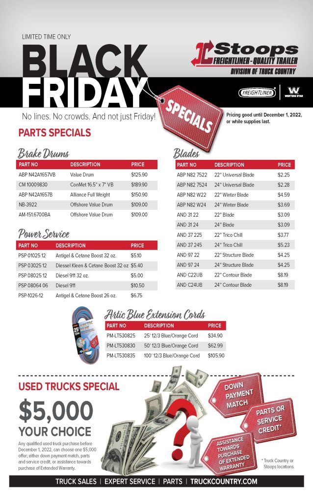 Stoops Black Friday Truck Country