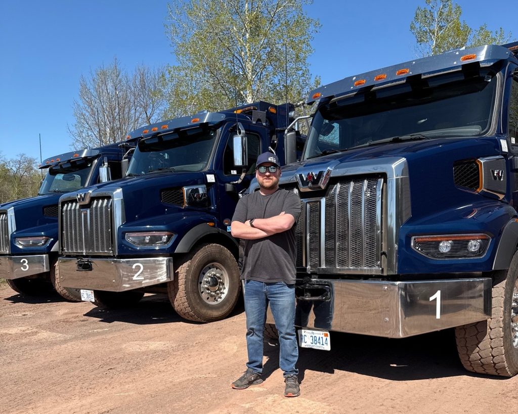 Eric Schneller in front of Western Star Truck